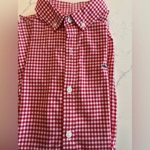 Performance boy shirt nautical red size medium (12-14)